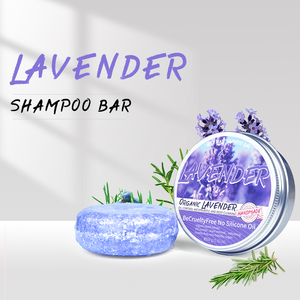 Savon Solide Artisanal à l'Huile Essentielle <span class=keywords><strong>de</strong></span> Lavande Bio pour Cheveux Gras, Anti-Pelliculaire, Nettoyage Doux, Nourrit les Racines Capillaires - Product Image 1