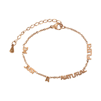 77390 xuping bijoux lettre A bijoux en acier inoxydable mode élégant niche design ins luxe liquidation vente bracelet