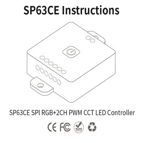 Spi RGB + 2CH PWM LED Strip ánh sáng CCT Led điều khiển sp63ce thông minh LED dimmer - Product Image 6