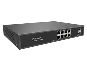 Commutateur Fibre PoE Gigabit 8 ports avec 2 ports SFP pour système de vidéosurveillance - Product Image 1