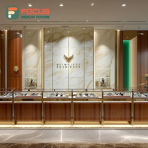 Minimalist Custom Jewelry Store Furniture Manufacturer Wood Frame Mall Counter Jewelry Cabinet - Product Image 4