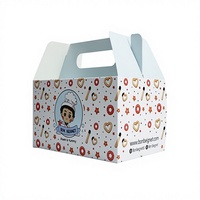 Boîtes à emporter en papier, résistantes à la graisse, en kraft et carton blanc, avec logo personnalisé imprimé, pour poulet frit, gâteaux et snacks à emporter