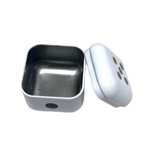 Boîte en métal carrée miniature personnalisable avec logo, recyclable, 35x35x35mm, pour bonbons, dés, ou rangement, avec couvercle sécurisé, idéale pour cadeau - Product Image 6