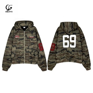 Gravvi เสื้อมีฮู้ดและสเวตเชิ้ตมีซิปลายพรางสำหรับผู้ชายเสื้อผ้าแนวสตรีทไซส์ใหญ่พิเศษพิมพ์ลาย69 - Product Image 1