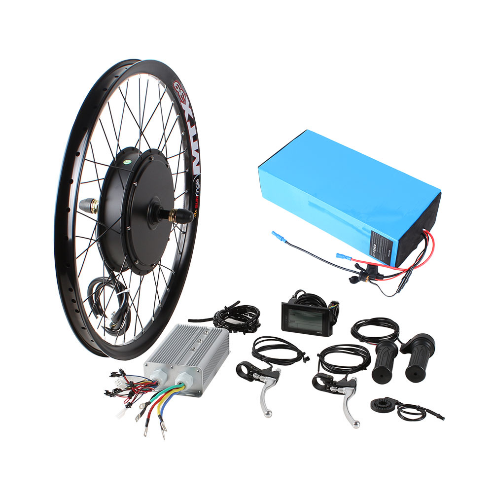 Bagian Sepeda Elektrik 48V 3000W Ebike Electric Bike Kit Konversi dengan 31.2AH Tas Lembut Baterai