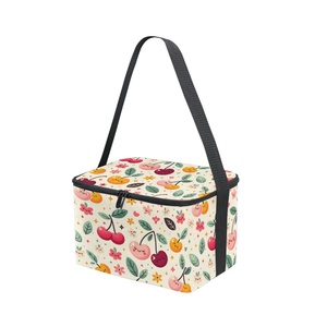 Sac isotherme de pique-nique portable d'extérieur, motifs cerises mignons, haute qualité, imperméable, pour aliments chauds ou froids - Product Image 4