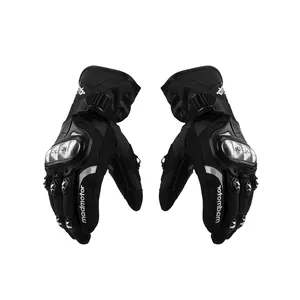 Venta al por mayor de guantes de mano de motocicleta con banda elástica de dedo completo antideslizante personalizado para mujer de invierno