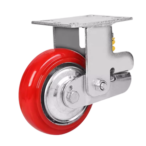 HS Gute Qualität starrer Wirbel mit Schloss Hoch leistungs feder belastete PU-Stoßdämpfer-Lenkräder <span class=keywords><strong>4</strong></span>-Zoll-Rollen - Product Image 6