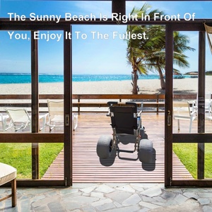 ソフトサンド用バルーンタイヤ付き全地形対応アダルトビーチ車椅子 - Product Image 5