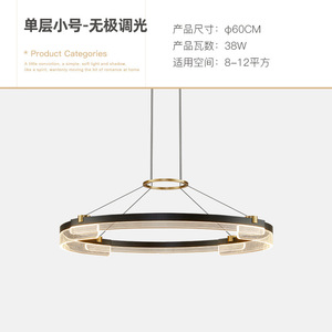 Modern Minimalist Style Nordic <b>Lighting</b> <b>Fixture</b> Living <b>Room</b> <b>Dining</b> <b>Room</b> Bedroom Elegant Creative Chandelier 5000K CCT Middle - Product Image 6