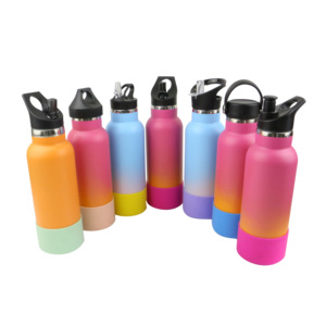 Botella de Agua de Acero Inoxidable 18/8 de 18 oz con Certificación LFGB, Personalizable con Logotipo, Botella Térmica para Gimnasio con Base de Silicona - Product Image 1