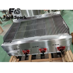 Barbecue au gaz <span class=keywords><strong>professionnel</strong></span> pour restaurant avec pierres <span class=keywords><strong>de</strong></span> <span class=keywords><strong>lave</strong></span> / Gril <span class=keywords><strong>de</strong></span> cuisine au gaz GPL / Gril industriel robuste - Product Image 1