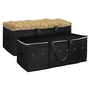 Échantillon gratuit de filet à foin à alimentation lente pour chevaux, chèvres, moutons, mangeoire suspendue pour stalles avec service de découpe pour utilisation en écurie - Product Image 1