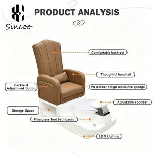 Nail Salon Multifunction Custom Design Foot Bath <b>Chair</b> Manicure Adjustable Recline Foot Spa Massage Pedicure <b>Chair</b> - Product Image 3