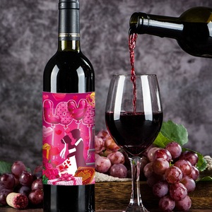 <span class=keywords><strong>Étiquettes</strong></span> de bouteille de vin en forme de cœur, cadeaux de la Saint-Valentin, ensemble d'autocollants romantiques avec des messages d'amour pour une surprise de mariage, décoration d'anniversaire - Product Image 3