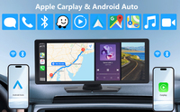10.26 inci IPS sentuh nirkabel Carplay Android Auto Dash Cam layar 4K depan 1080P kamera belakang untuk Bluetooth Audio mobil kotak hitam