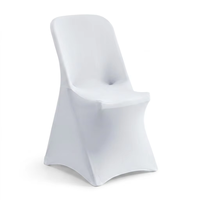 Housse de chaise pliante universelle prête à l'emploi en Spandex extensible et soie de lait, protège-siège pour mariage, fête, événement, location, vente en gros