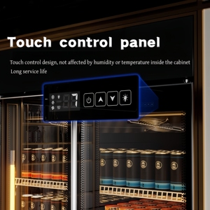 Réfrigérateur vitrine robuste en verre massif, haute qualité, multi-niveaux, autoportant, pour boissons, usage commercial (magasins, restaurants) - Product Image 3