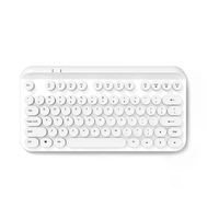 Teclado Inalámbrico Retro de Alta Calidad, Mini Teclado Inalámbrico 2.4G para el Hogar y la Oficina, Tipo Escritura, Ergonómico, Resistente al Agua, Ultra Delgado