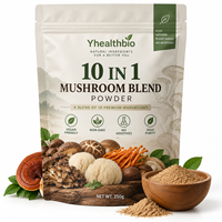 Poudre de créatine aux champignons en sachet individuel 5g, lot de 50 sachets, mélange de 10 champignons pour boisson, matière première en vrac