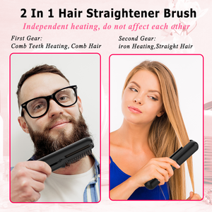 Mini <span class=keywords><strong>Brosse</strong></span> Lissante Électrique <span class=keywords><strong>Barbe</strong></span> Homme Marque Blanche Sans Fil - Product Image 2