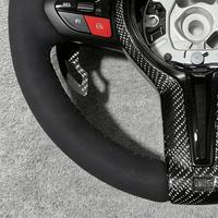 Volant de voiture en fibre de carbone et daim M Sport pour BMW 328i F30 F36 F33 F10 F15 F36 F20 F06 M340i Z4 2016 320i F80 X5 X7