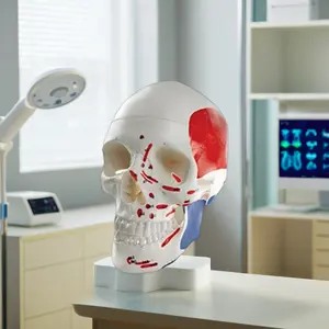 DARHMMY в натуральную величину, 3 части, модель человеческого черепа с нарисованными мышцами, инструмент для обучения медицинской науке