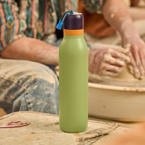 silverjet Insulated Stainless Steel Water Bottle 18oz 24oz Double Wall Vacuum <b>Flask</b> <b>With</b> Lid <b>Straw</b> For Outdoor Office Home Use - Product Image 6