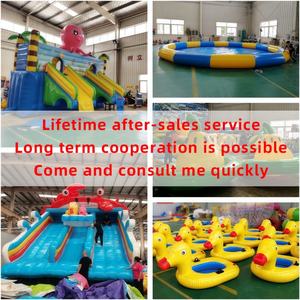 Manèges d'attractions aquatiques miniatures pour enfants piscine extérieure gonflable avec jeu <span class=keywords><strong>de</strong></span> toboggan Panda jouet flottant à vendre - Product Image 6