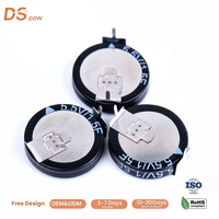 Supercondensateur EDLC de type pièce 5,5 V 1,5 F, faible ESR, longue durée de vie, avec fils, 19x9,2x19 mm, pour carte d'alimentation de système de contrôle industriel PLC