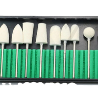 Ensemble de 12 accessoires pour outils électriques, têtes de polissage abrasives, feutre de laine moyen dur/souple, forme de balle, embout de perceuse à ongles