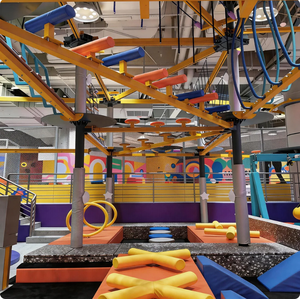 Parc <span class=keywords><strong>de</strong></span> trampolines intérieur clé en main personnalisé avec toboggan à grande vitesse et piscine à balles pour enfants et <span class=keywords><strong>adultes</strong></span>, <span class=keywords><strong>aire</strong></span> <span class=keywords><strong>de</strong></span> <span class=keywords><strong>jeux</strong></span> d'aventure - Product Image 3