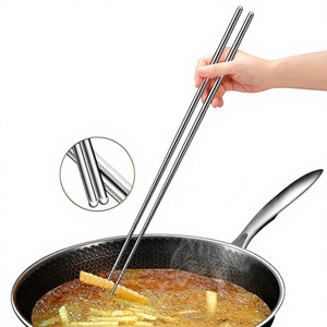 316L Stainless Steel Deep-Frying Chopsticks Extended Non-Slip High-Temperature Resistant Kitchen Utensil For Oil Frying Hot Pot - Product Image 2