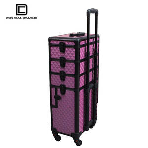 C Boîte cosmétique colorée Nail Tattoo Manicure Beauty <span class=keywords><strong>Trolley</strong></span> <span class=keywords><strong>Valise</strong></span> Rolling Makeup Train Case - Product Image 2