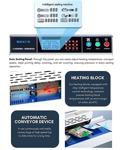 430a ngang mở rộng ban nhạc thực phẩm niêm phong túi túi nhiệt thông minh in mã máy in phun niêm phong máy - Product Image 4