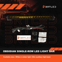 Barres lumineuses LED à une rangée de 14/20/30/40 pouces, 96W-280W, faisceau combiné blanc/ambre, 12-24V, IP68/69K, pour camions tout-terrain, SUV, 4x4