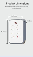 Télécommande pratique à code roulant YET2245se à 4 boutons, portée de 100 m, indicateur LED, batterie rechargeable, matériau ABS