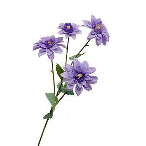 Fleurs artificielles de dahlias à 4 têtes, 70 cm, en soie, pour mariage, décoration intérieure, bouquet, accessoires d'allée - Product Image 5