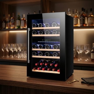 NE-421-8 <b>Compressor</b> Dual Zone Built in Undercounter Wine Refrigerator 130L 48 Bottles Wall Mounted Wine Cellar <b>Fridge</b> Cabinet - Product Image 4