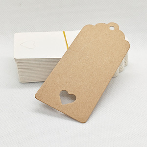 ป้ายกระดาษคราฟท์ Senyi ขนาด 4x9 ซม. ลายหัวใจโปร่ง สำหรับป้ายเสื้อผ้า - Product Image 2