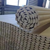 Panel de Rejilla de Madera Flexible Curvado, Diseño de Media Luna, Giratorio y Plegable para Columnas Cilíndricas, Ecológico y Resistente a la Humedad