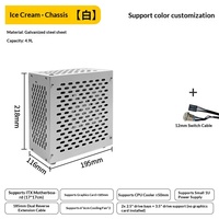 Boîtier vertical ITX pour mini-ordinateur de bureau, portable et élégant, couleur crème glacée