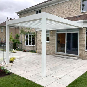 Techo Retráctil Decorativo para Patio Exterior, Solárium de Vidrio, Bioclimático, Impermeable, Motorizado, con Persianas de Aluminio - Product Image 2