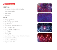 Boule lumineuse LED cinétique avec contrôle DMX et système de levage motorisé, lumières RGB pour mariage, scène, fête et événements DJ