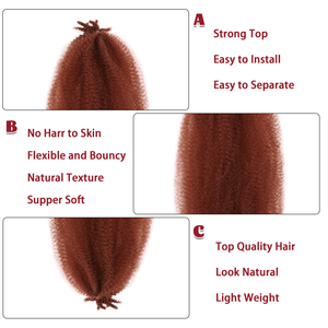 Nhà Máy Trực Tiếp Afro Kinky Marley Bện Tóc Xoăn Mùa Xuân Twist Crochet Tóc Số Lượng Lớn Mở Rộng Phụ Nữ Châu Phi Bán Buôn Faux Locs - Product Image 3