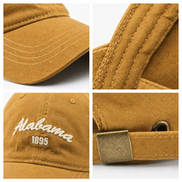 Casquette de baseball rétro non structurée en coton délavé avec logo personnalisé, couleur unie, réglable, pour le sport, vente en gros