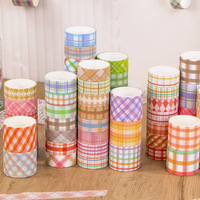 Set de Cintas Decorativas Washi con Diseños de Animales Kawaii, Papel Suave en Tonos Pastel, Caja Surtida con Múltiples Rollos, Lindos Patrones de Comida y Estrellas