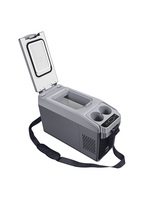 Réfrigérateur de voiture portable Coolride 15L avec accoudoir central, compresseur, grande capacité pour véhicules commerciaux, garantie 1 an