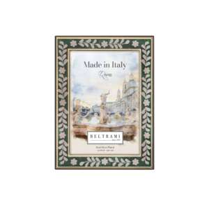 Beltrami Photo <b>Frame</b> 4x6 Real Silver Plated Green <b>Gold</b> Enamel Metal <b>Frame</b> - Product Image 1