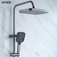 Robinet thermostatique numérique intelligent pour hôtels de luxe, mitigeur mural à poignée unique, douchette pluie en céramique, 3 jets de massage, fonction pause, jet doux